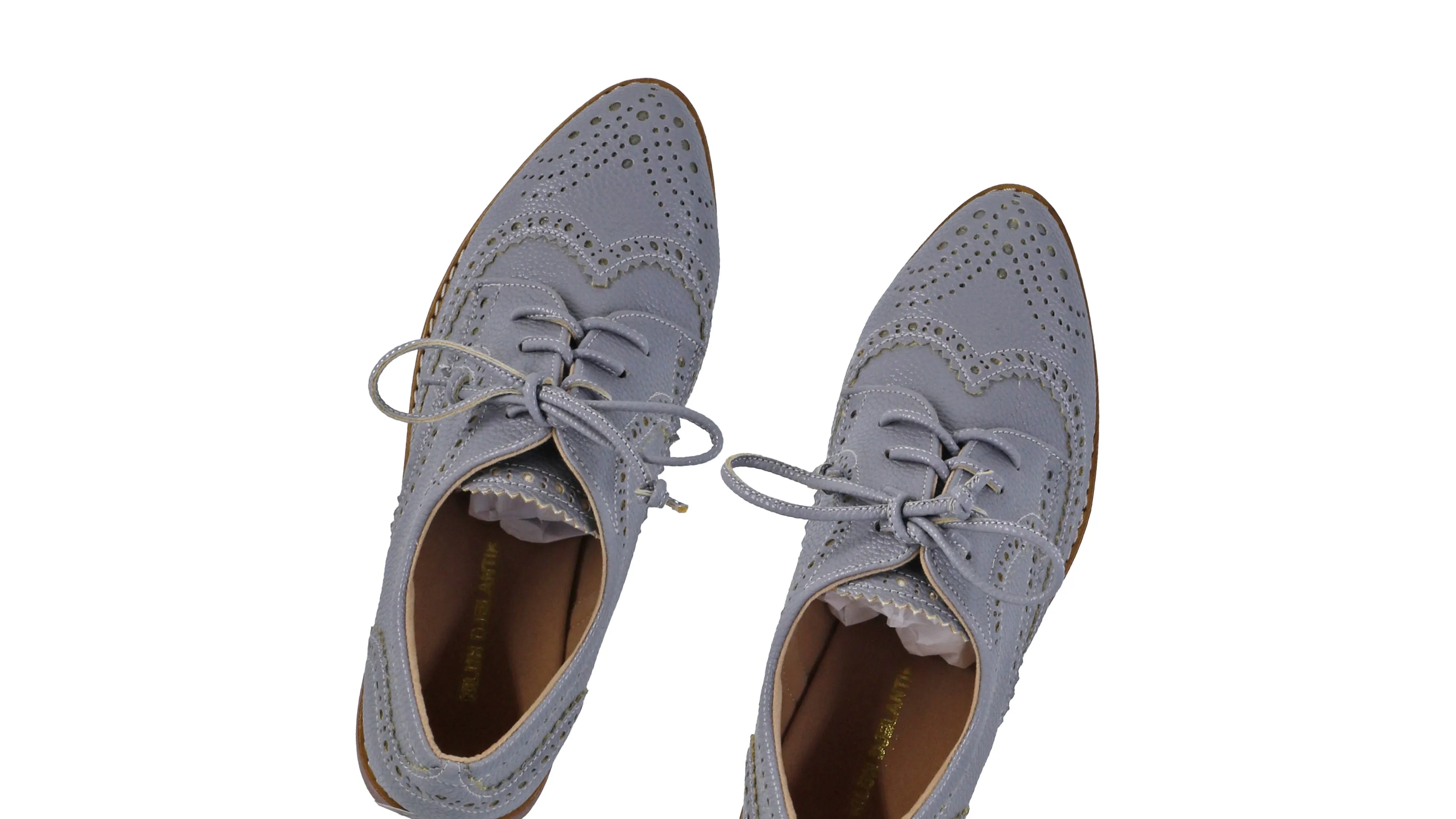Mika 25mm Flat - Grey Faux Leather